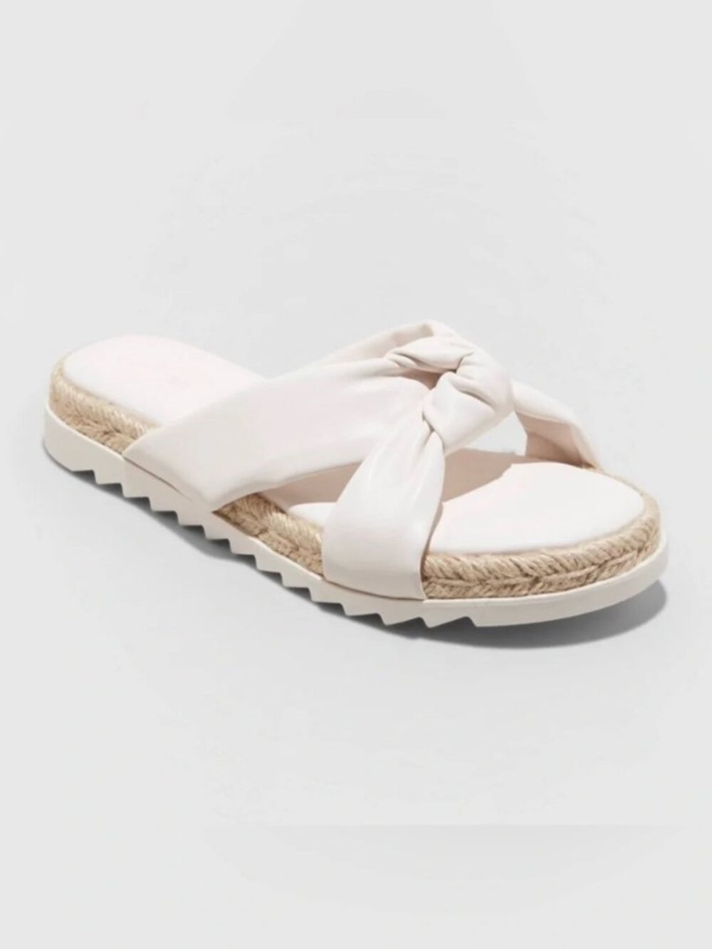 New Universal Thread Dena Knotted Espadrille Sandal Off White